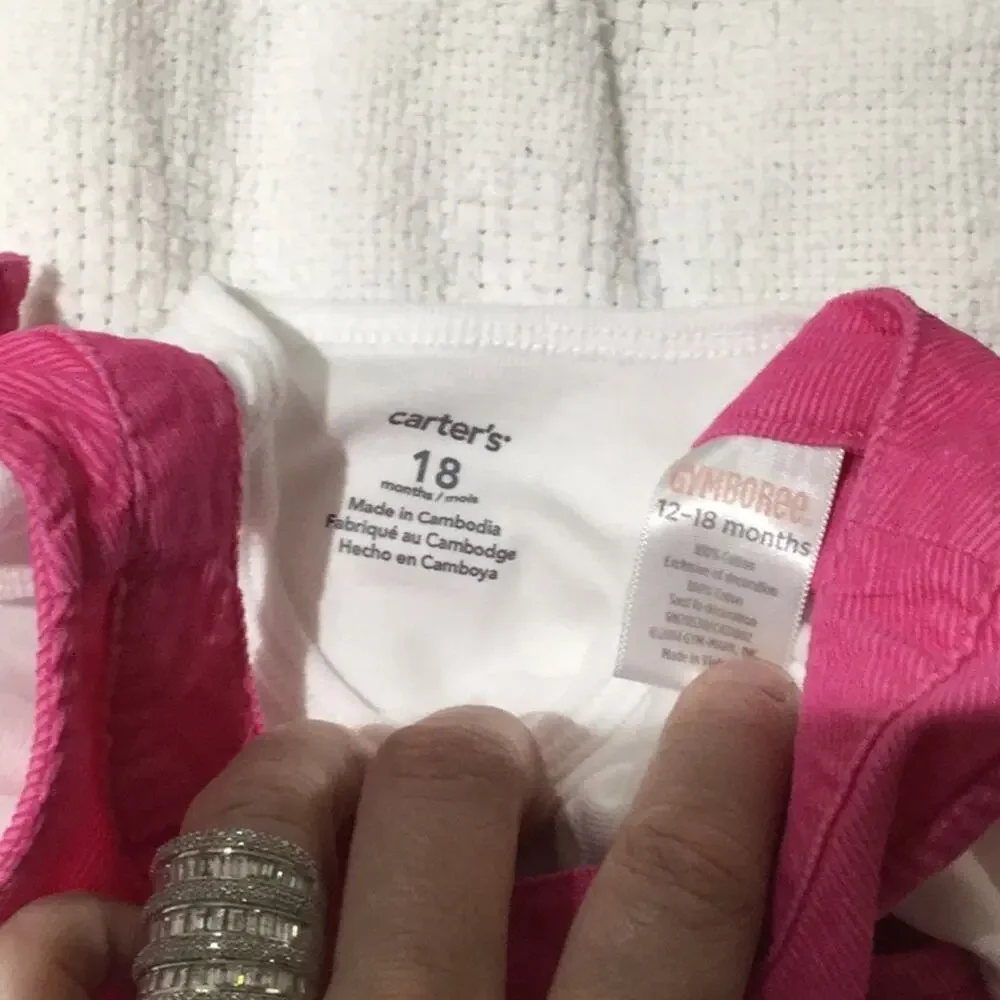 Ultra tiny courderoy hot pink fox jumper worn once
